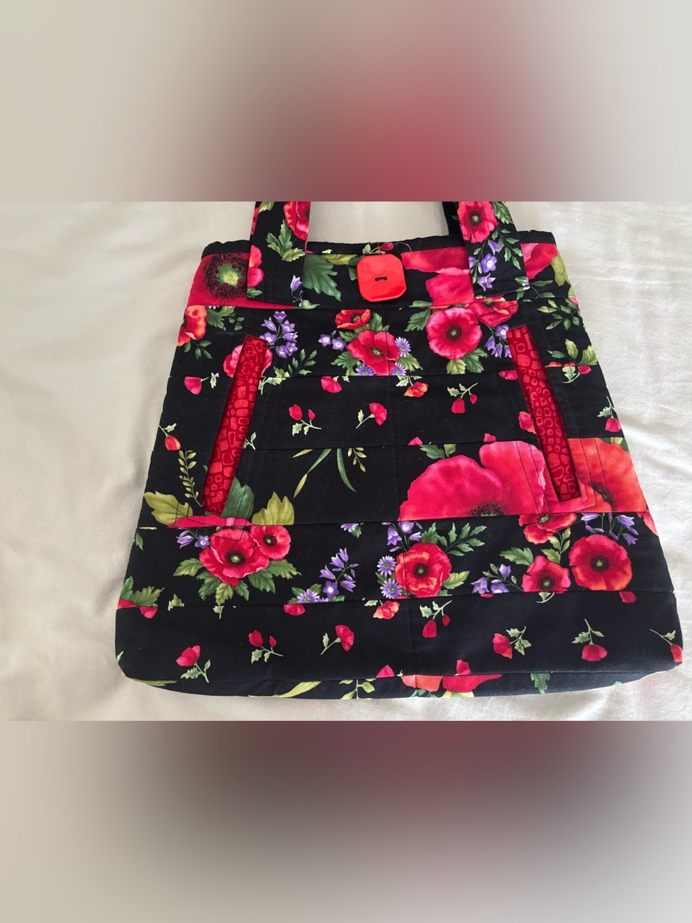 New Handmade Quilted Tote - Quality 100% Cotton Fabrics - Lined - Expert Quality - Picture 2 of 10